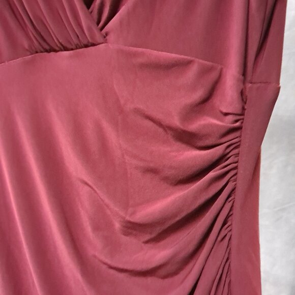 American Living Burgundy Dress Size 12 - Picture 3 of 6